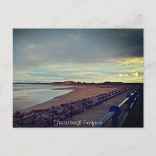 Postal Caminata frente al mar en la bahía de Fraserburgh,