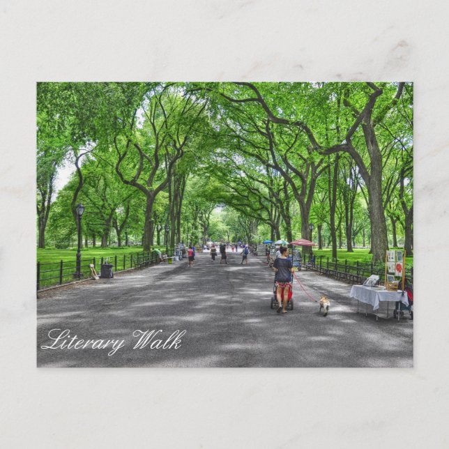 Postal Caminata literaria - Central Park, Nueva York (Anverso)