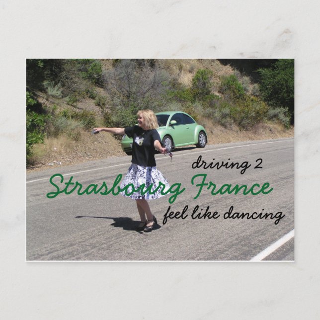 Postal Camino a Estrasburgo Francia (Anverso)