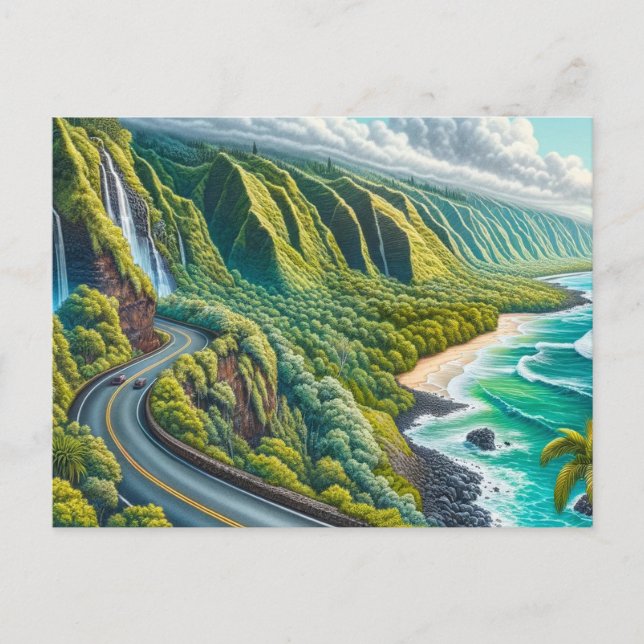 Postal Camino a Hana Maui Hawaii (Anverso)