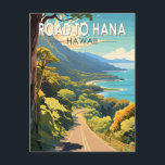 Postal Camino a Hana Maui Hawaii Viaje de arte<br><div class="desc">Camino a Hana en un estilo de arte vector. La autopista Hana está a 100 metros de distancia de las carreteras Hawaii 36 y 360,  que conectan Kahului con la ciudad de Hana,  en el este de Maui.</div>