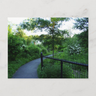 Postal Camino a pie hacia el barco