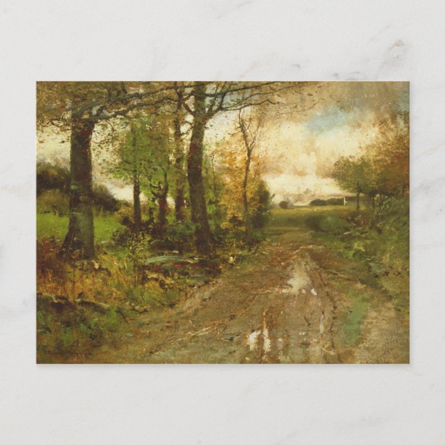 Postal Camino a través del bosque (Anverso)