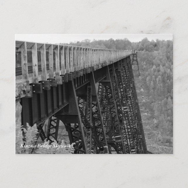 Postal Camino aéreo del puente Kinzua (Anverso)