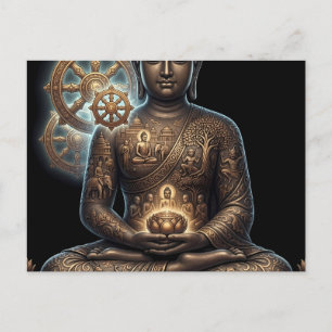 Postal Camino auténtico del Dhamma: Serie de Buda Sukiti