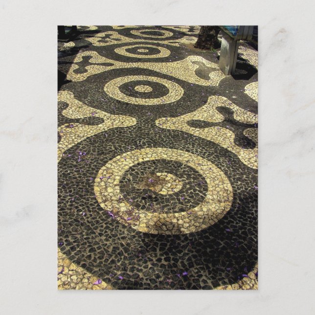 Postal Camino de arte de guijarros: Funchal, Madeira (Por (Anverso)