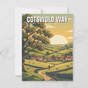 Postal Camino de Cotswing Inglaterra Viaje