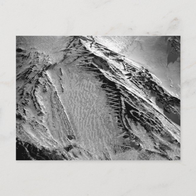 Postal Camino de la Cumbre del Monte Fuji cubierto de nie (Anverso)