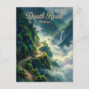 Postal Camino de las Yungas Bolivia