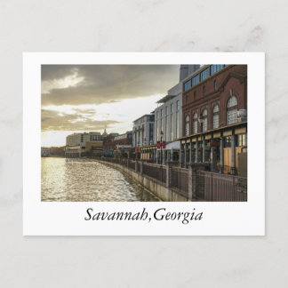 Postal Camino de río en Savannah Georgia