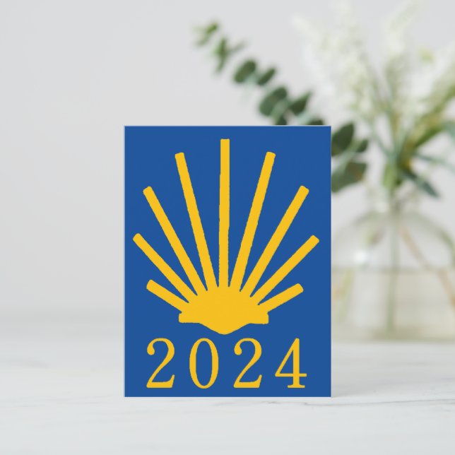 Postal Camino de Santiago 2024 (Anverso de pie)