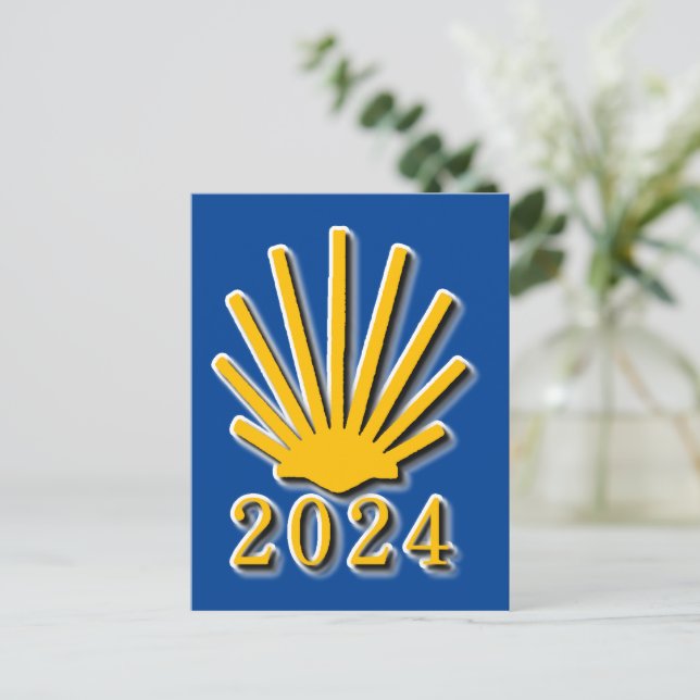 Postal Camino de Santiago 2024 (Anverso de pie)