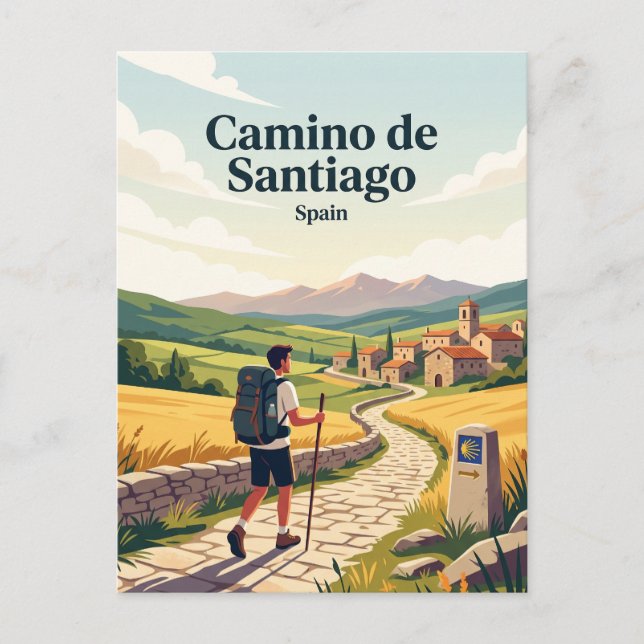 Postal Camino de Santiago España (Anverso)