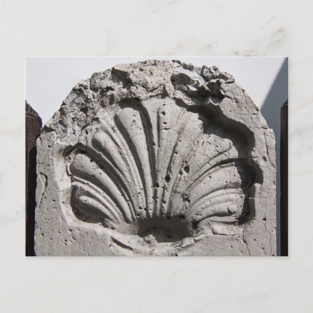 Postal Camino de Santiago, Marcador de ruta de vieira (Anverso)