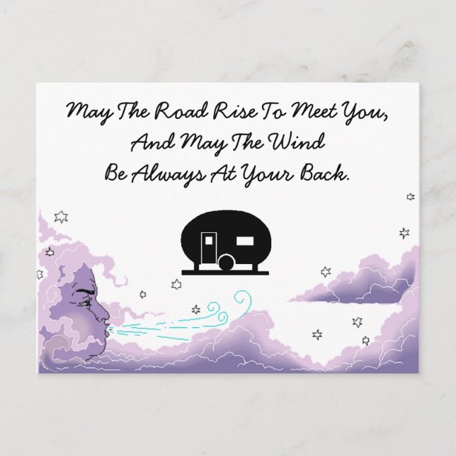 Postal Camino de vacaciones Carretera de viaje Ham Cubier (Anverso)