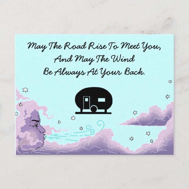 Postal Camino de vacaciones Carretera de viaje Ham Cubier (Anverso)