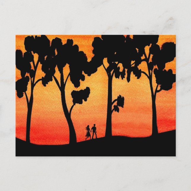 Postal Camino del atardecer (Anverso)