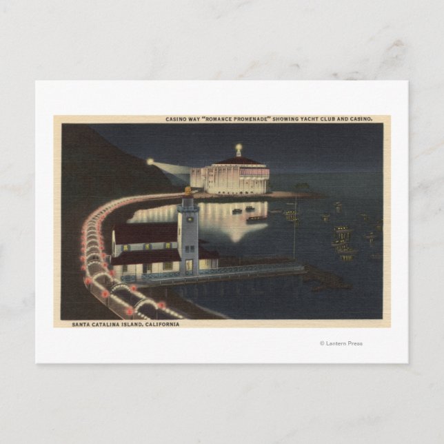 Postal Camino del Casino al "Paseo Romance" (Anverso)