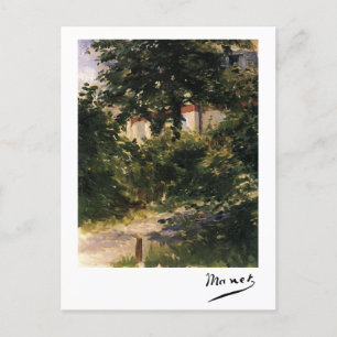 Postal Camino del jardín en Rueil por Édouard Manet