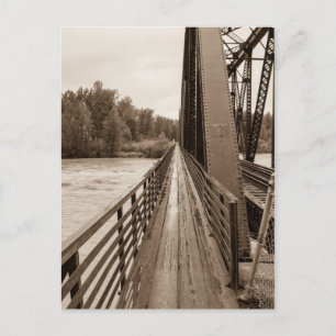 Postal Camino del puente ferroviario de Talkeetna