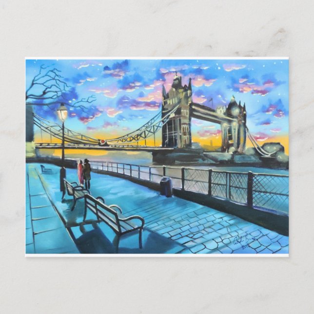 Postal Camino del Támesis de Londres (Anverso)