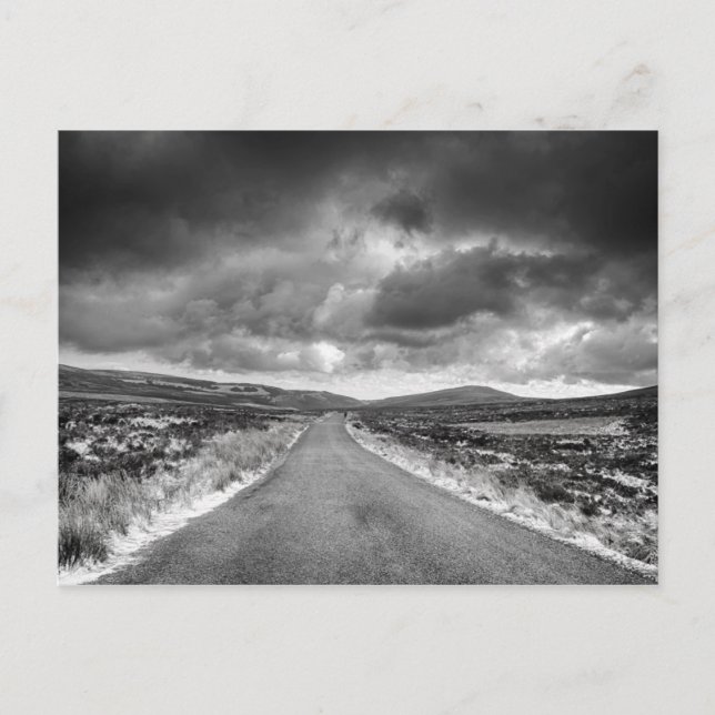 Postal Camino en tormenta (Anverso)