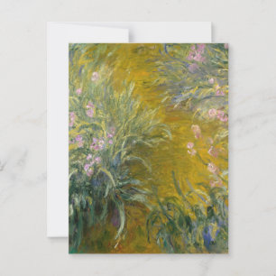 Postal Camino entre los Iris, Monet