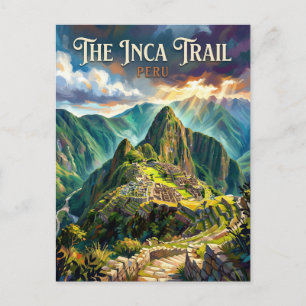Postal Camino Inca a Machu Picchu Perú