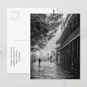 Postal Camino matutino de niebla Jackson Square