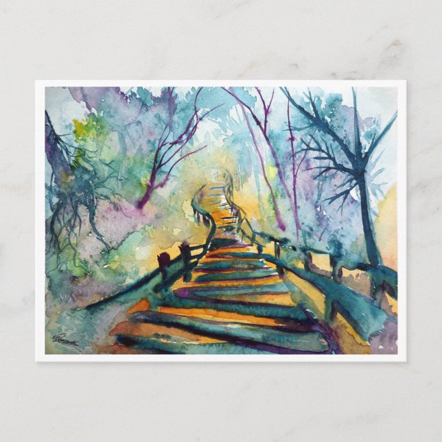 Postal Camino olvidado (Anverso)