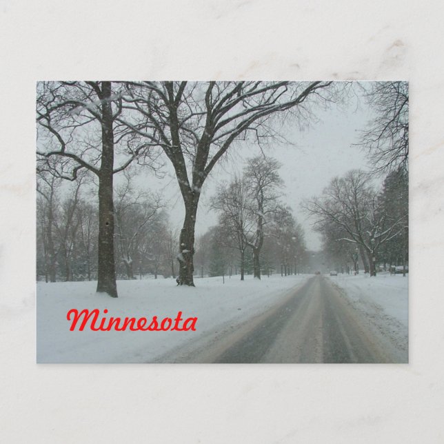Postal Camino rural en Minnesota (Anverso)