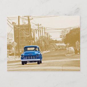 Postal Camión a través del centro de Georgetown, Texas (A