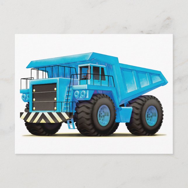 Postal Camión Big Blue Dumper para niños (Anverso)