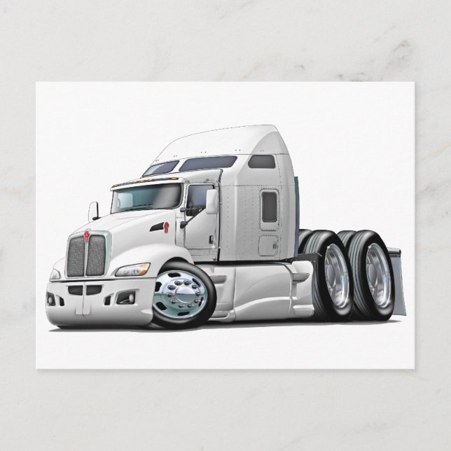 Postal Camión blanco Kenworth 660 (Anverso)