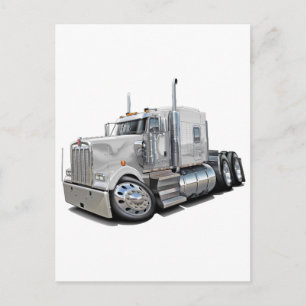 Postal Camión blanco Kenworth w900