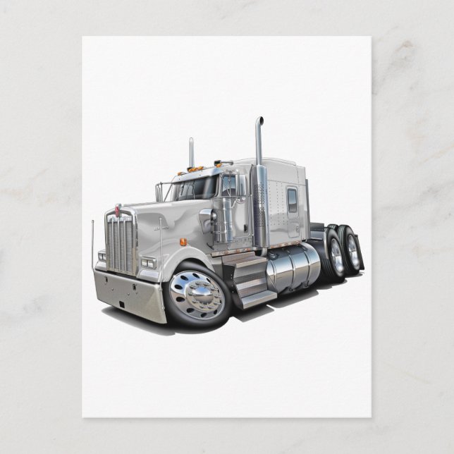 Postal Camión blanco Kenworth w900 (Anverso)