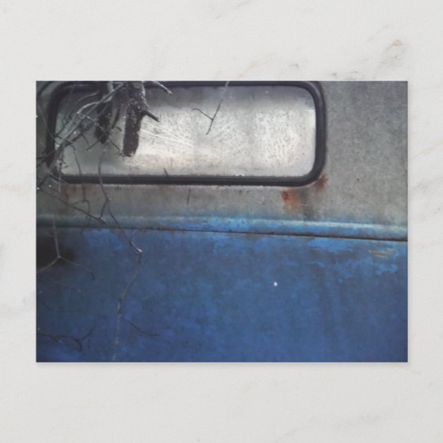 Postal Camión blanco y azul brillante (Anverso)