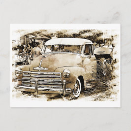 Postal Camión Chevy Chevrolet clásico de los años 50