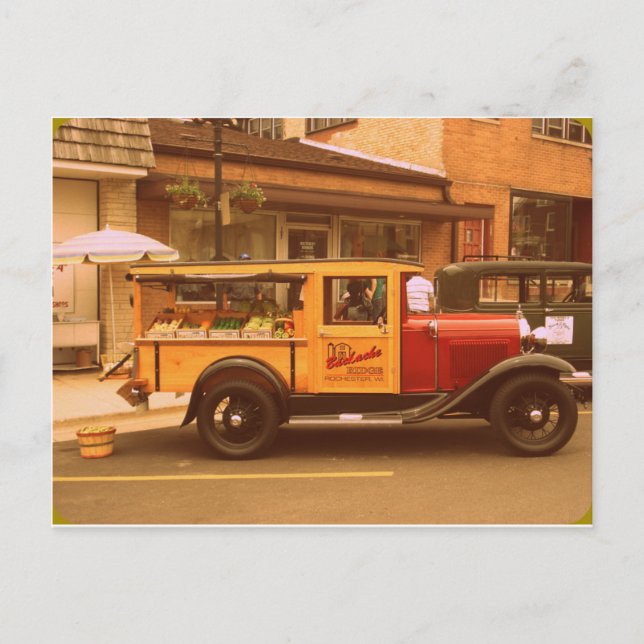 Postal Camión clásico de comida (Anverso)