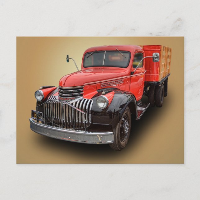 POSTAL CAMIÓN DE CHEVROLET DE 1947 (Anverso)