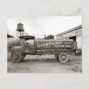 Postal Camión de combustible Lightning Motor, 1920