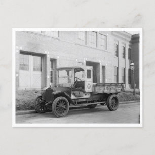 Postal Camión de crema de hielo tipo terciopelo