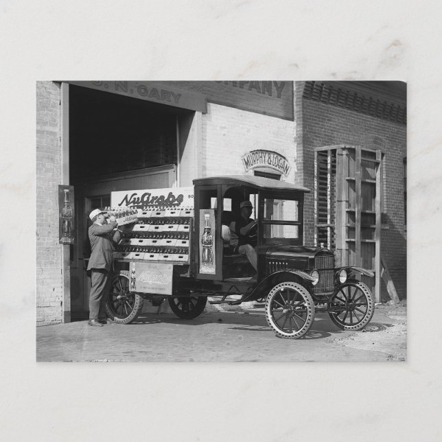 Postal Camión de entrega de refrescos, 1924 (Anverso)