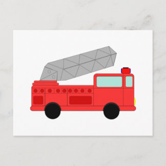 Postal Camión de Fuego Rojo