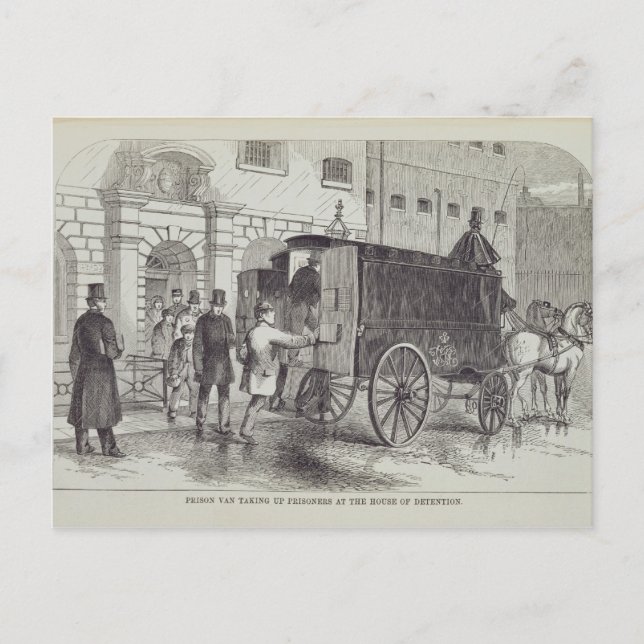 Postal Camión de la prisión llevando a los prisioneros a  (Anverso)