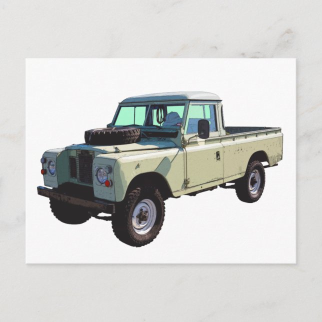 Postal Camión de recolección de Land Rover 1971 (Anverso)
