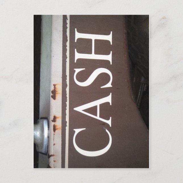 Postal Camión de remolque en efectivo Rótulo de coches de (Anverso)