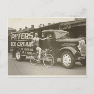 Postal Camión de Reo del Helado de Peter, 1936