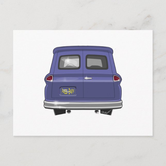 Postal Camión del panel GMC Chevy de 1963 (Anverso)