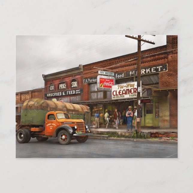 Postal Camión - El tendero de la ciudad 1939 (Anverso)